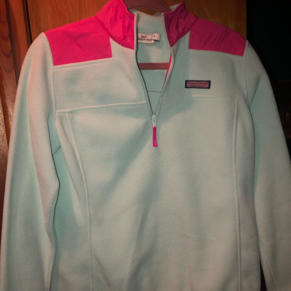 Mint and pink Vineyard vines sweater
